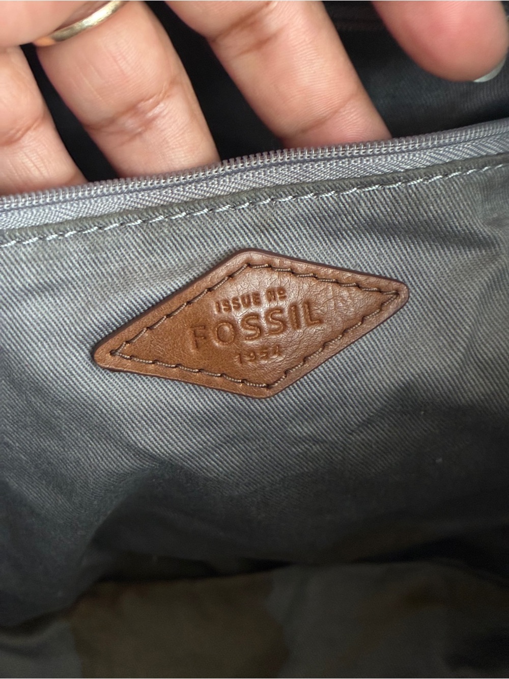 Fossil Colorblock Leather Tote in Pink, Red, Burgundy & Brown Straps - Picture 7 of 9